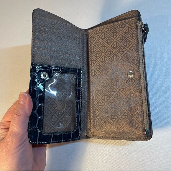 RELIC turquoise navy teal vegan croc wallet 🐊 - Picture 5 of 10